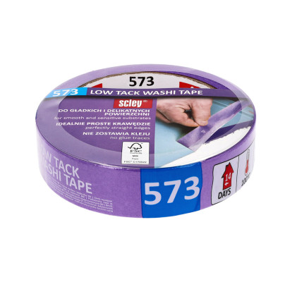 Scley taśma malarska 573 delikatna, 25 mm x 33 m – precyzja i ochrona