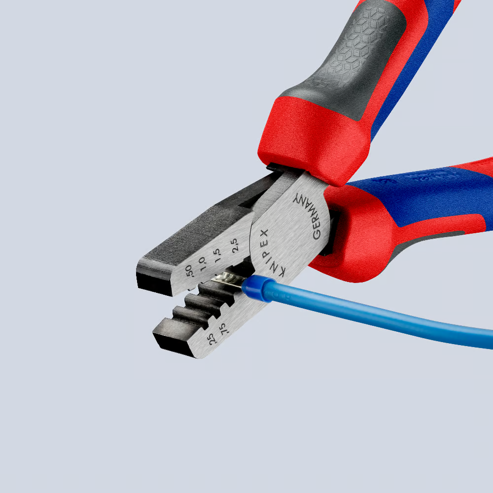 KNIPEX Szczypce do zagniatania tulejek kablowych 145mm