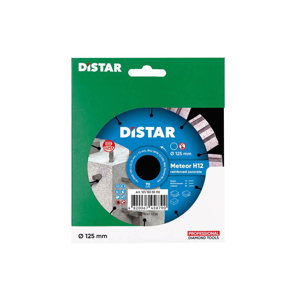 Diamentowa tarcza tnąca 1A1RSS 125 Meteor H12 – beton zbrojony